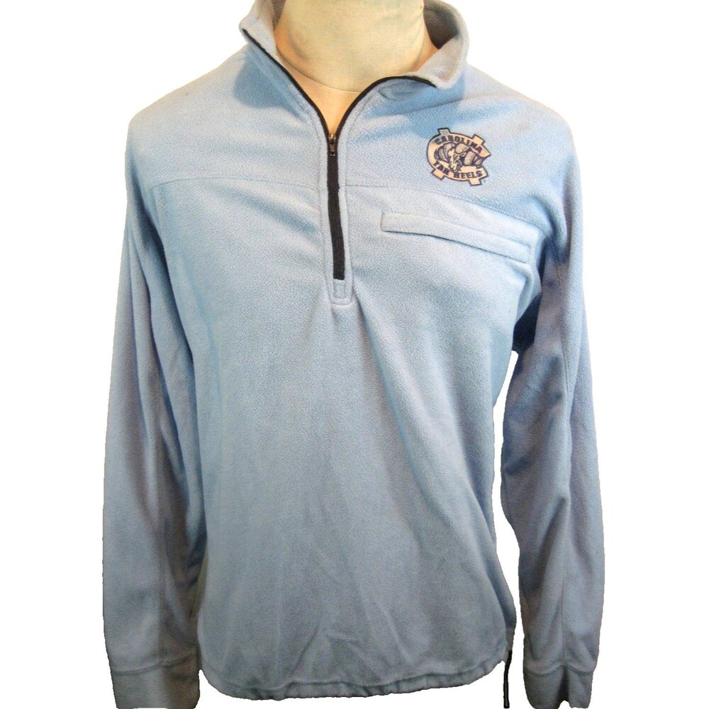 Mens UNC North Carolina Tar Heels 1/4 Zip Fleece Pullover Sweatshirt sz Lg